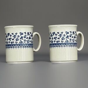 Provence Blue Mugs Floral Chintz English Ironstone Tableware Farmhouse Kitchen